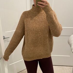 Cozy Tan Turtleneck Sweater